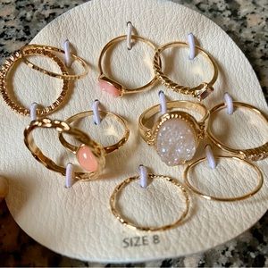Francesca’s Gold Ring Stack Set | Sz 8
